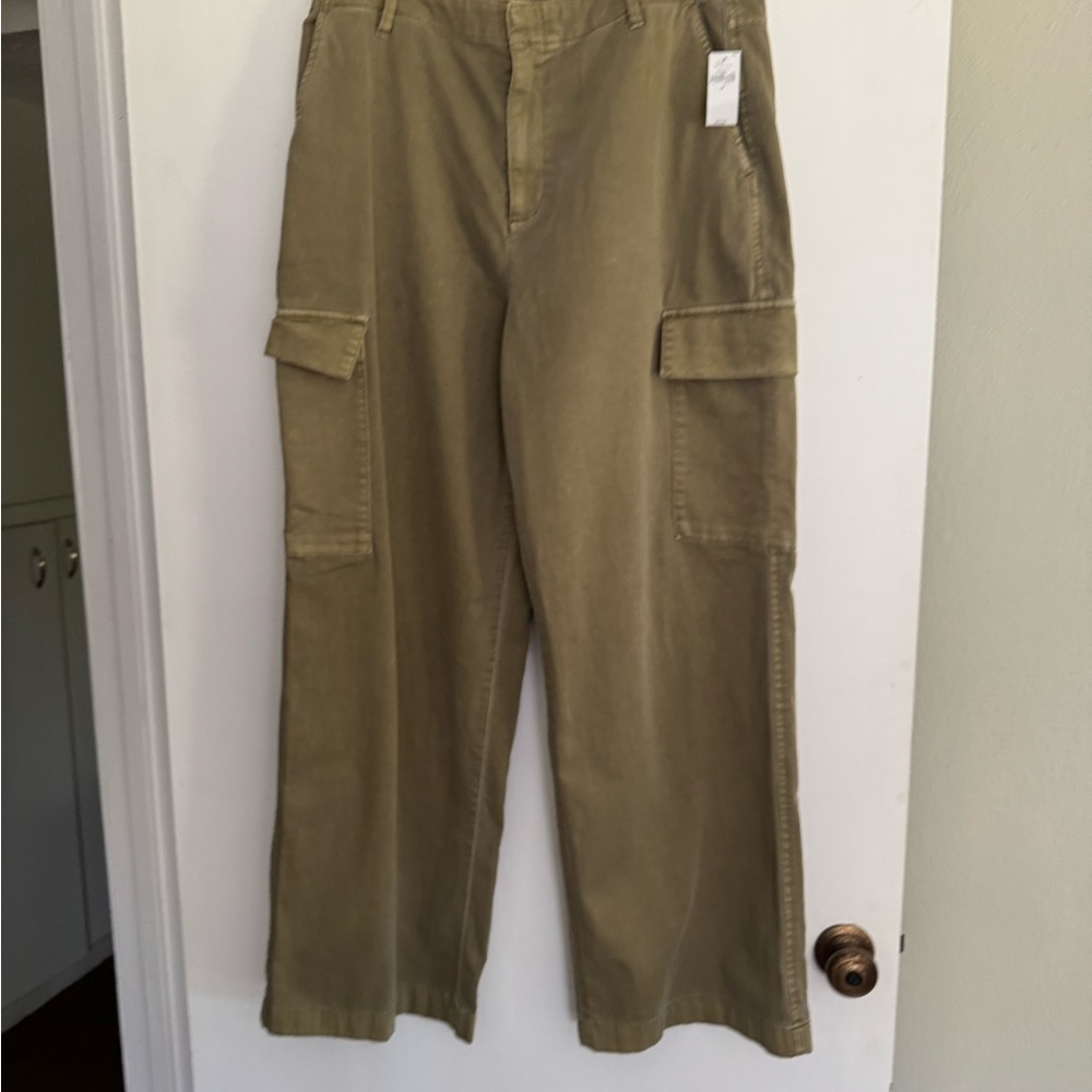 GAP Women's Olive Wide Leg Cargo Pants